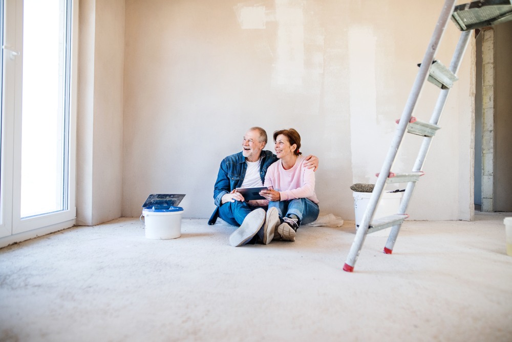 Senior couple relocating