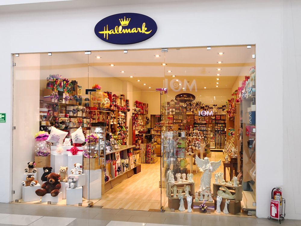 The front of a Hallmark store