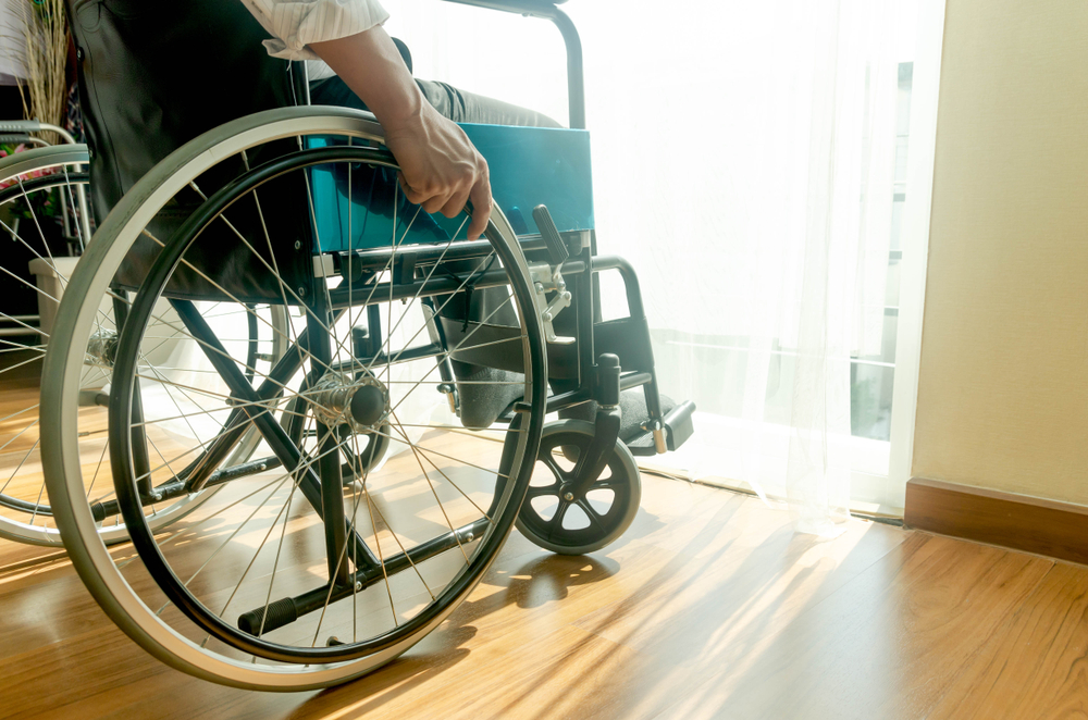 Old man in wheelchair