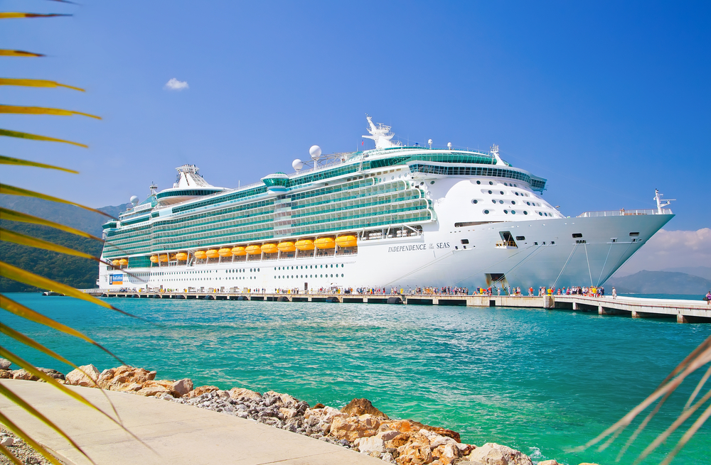A beautiful yacht, property of Royal Caribbean Cruises