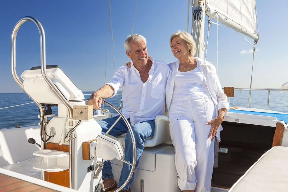 Senior couple having a rich retirement life