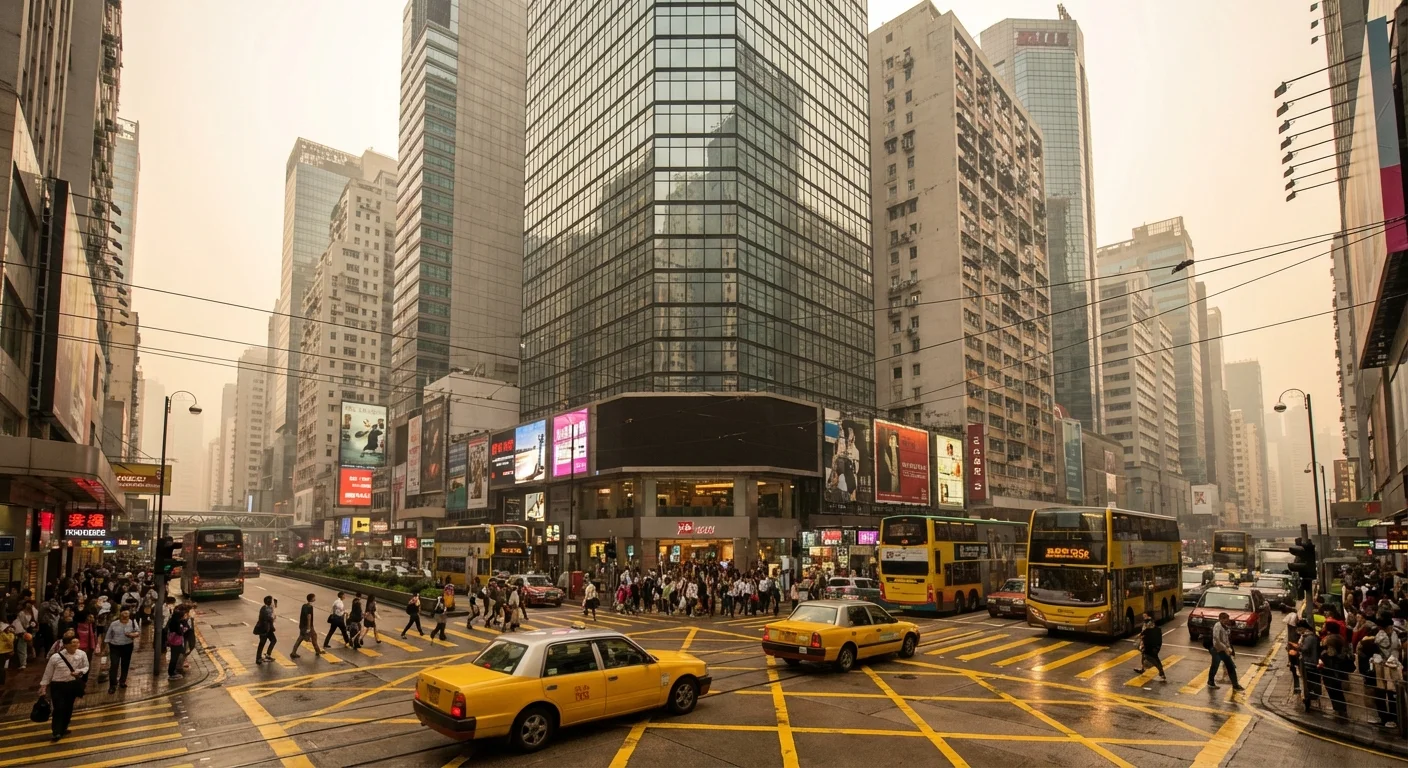 A busy urban intersection in Santa Ana.
