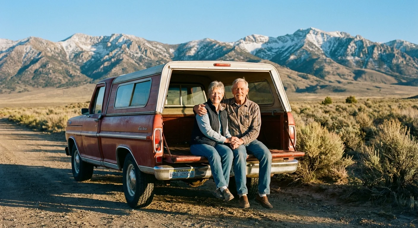 A couple near the Ruby Mountains in Elko, Nevada.