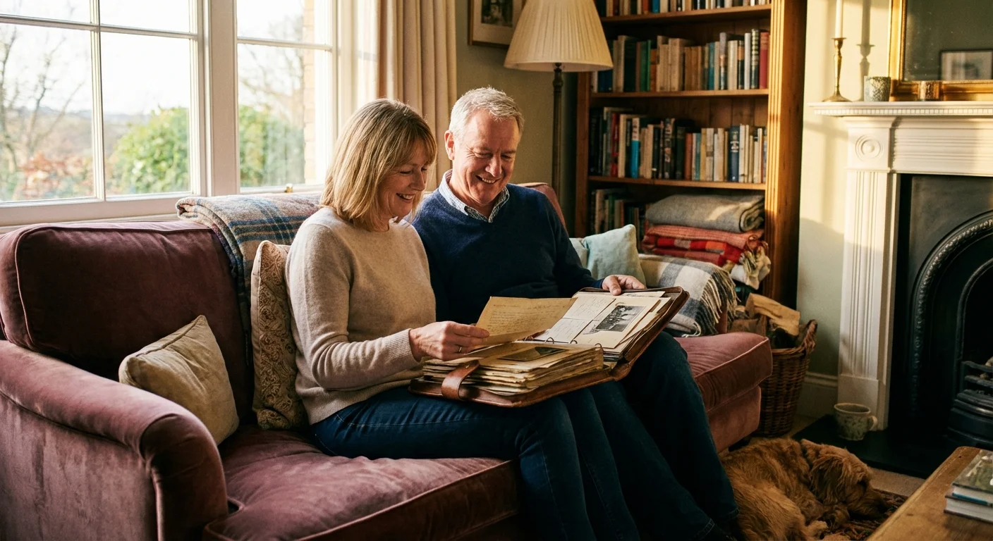 A couple reviewing their estate planning documents.