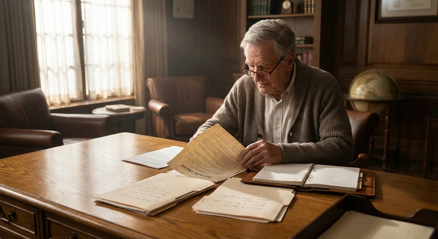 A man reviewing various financial documents beyond just a 401k statement at his home desk.