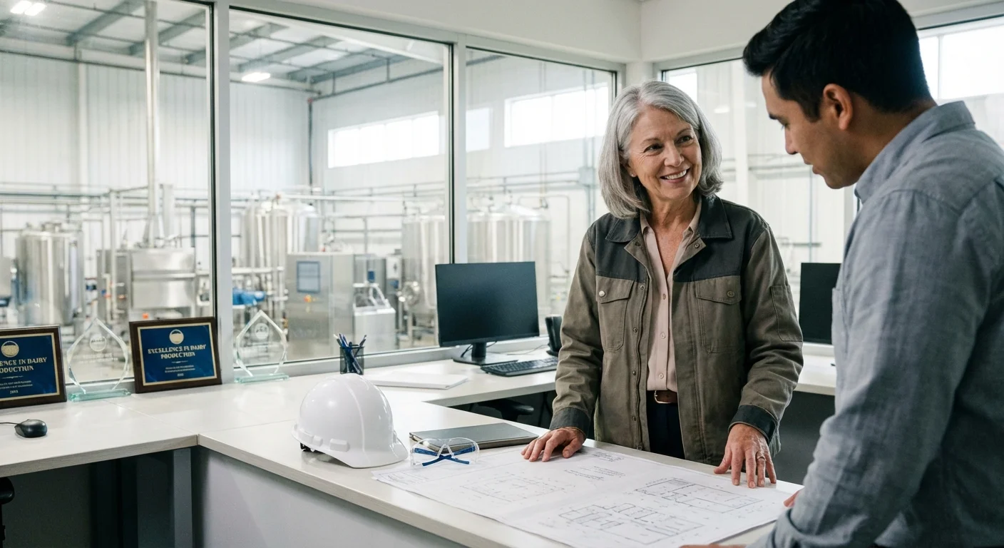 A senior woman working in a professional Wisconsin business office.