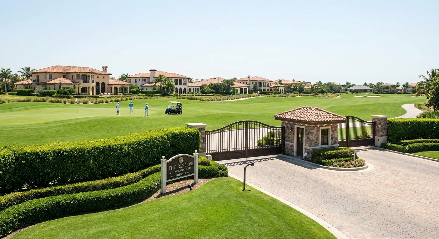 An exclusive and expensive gated community in Naples, Florida.