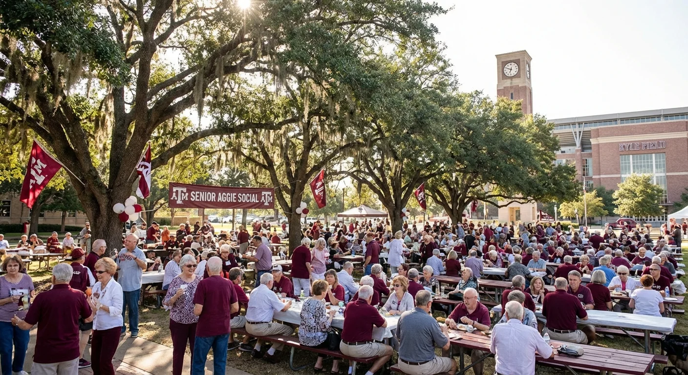 Seniors at a community event in College Station, Texas.
