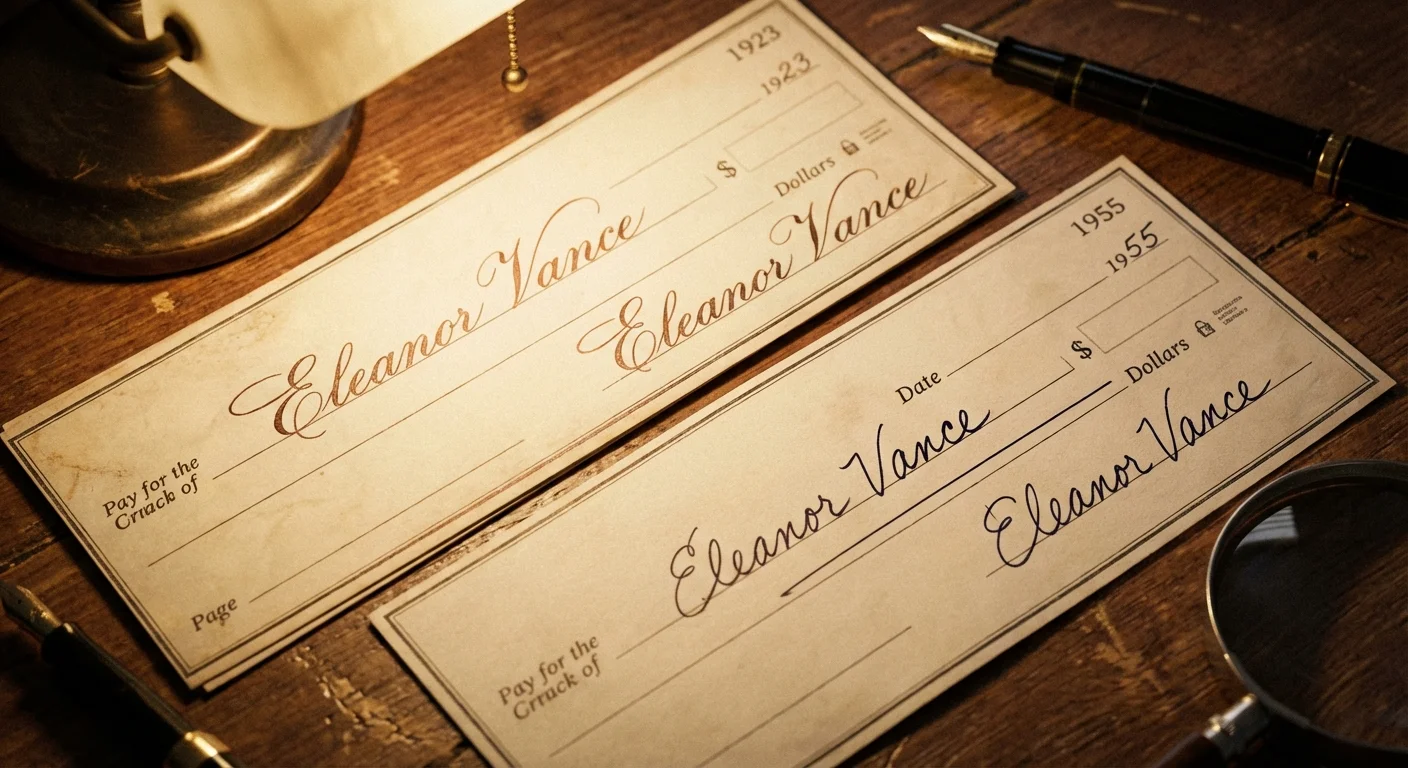 Two checks with different signatures side by side.
